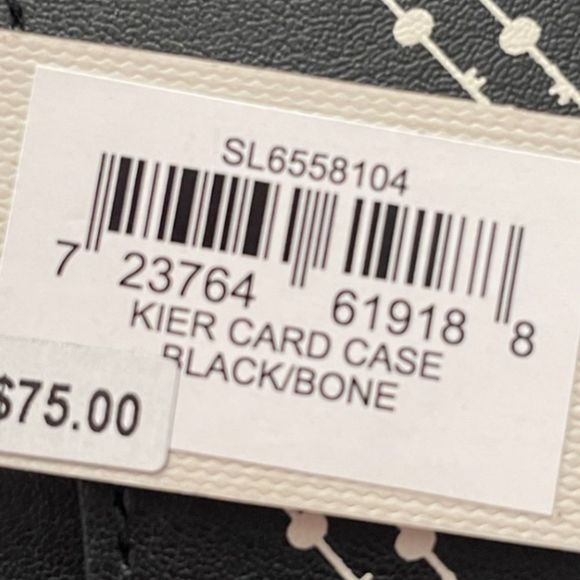 Fossil Kier Black Card Case Wallet Black - Picture 4 of 5